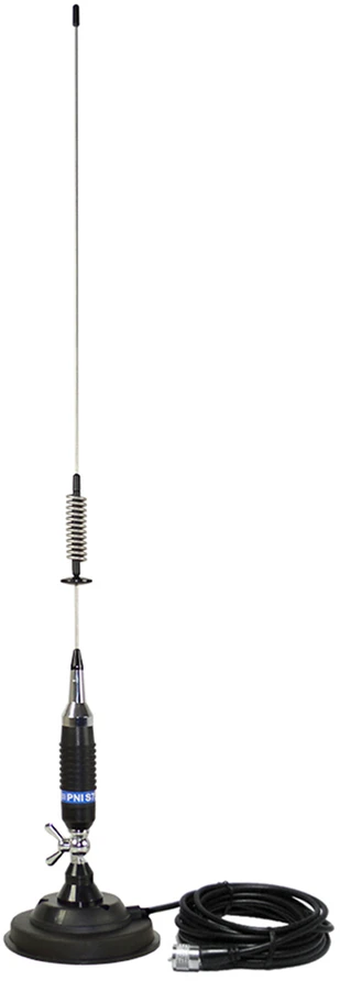 CB PNI S75 antena su drugelio tipo laikikliu, 26-28MHz, strypo ilgis 54 cm, komplekte 125mm magnetas