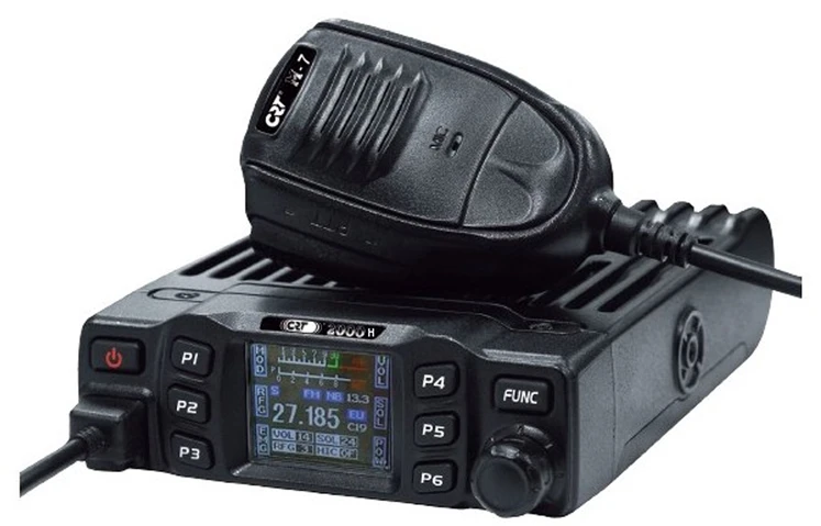 CB radijo stotelė CRT 2000H, 4W, AM / FM, 12V, ASQ, nuskaitymas (Scan), spalvotas ekranas, programuojama