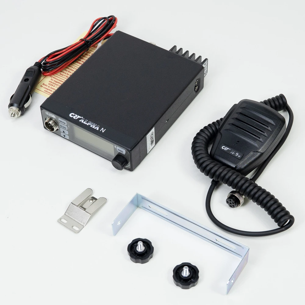 CB radijo stotelė CRT Alpha N ASQ, 4W, NRC, Echo, RF Gain, Roger Beep, spalvotas ekranas, 12V-24V