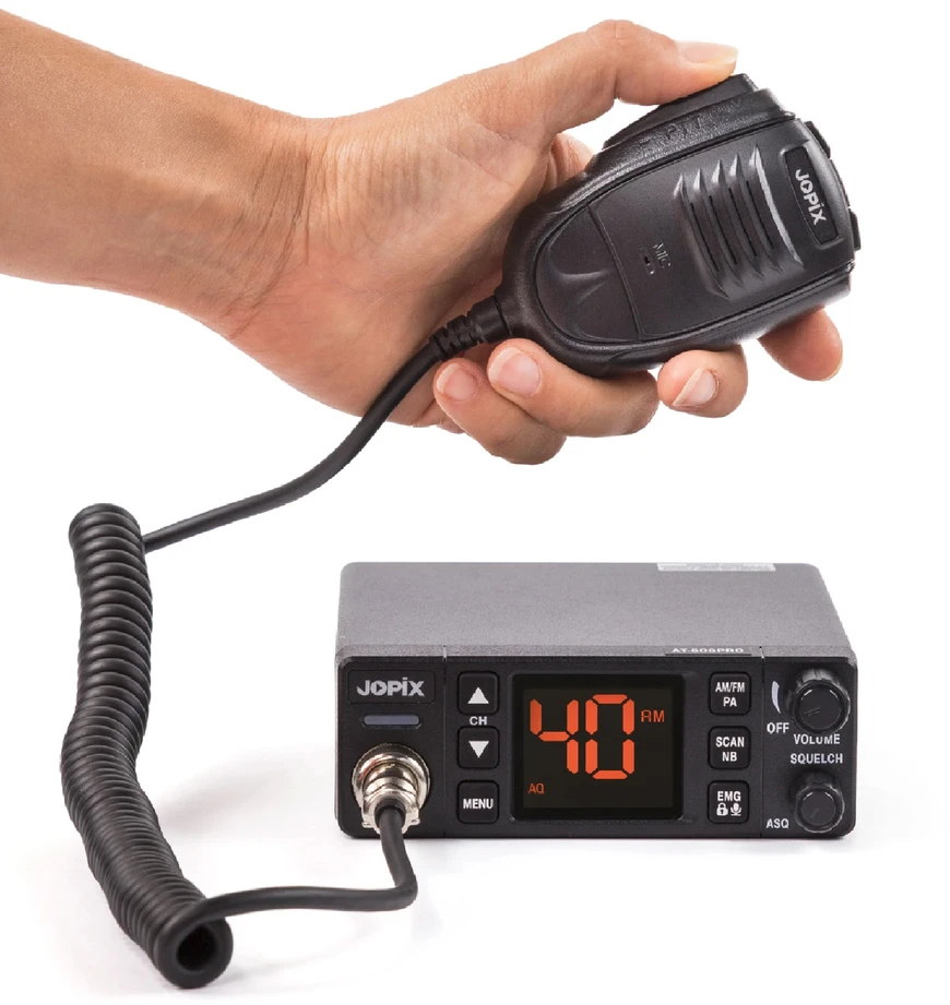CB radijo stotelė JOPIX AT-606PRO ASQ, AM/FM, 4W, 12V-24V, PA, VOX, triukšmo slopintuvas