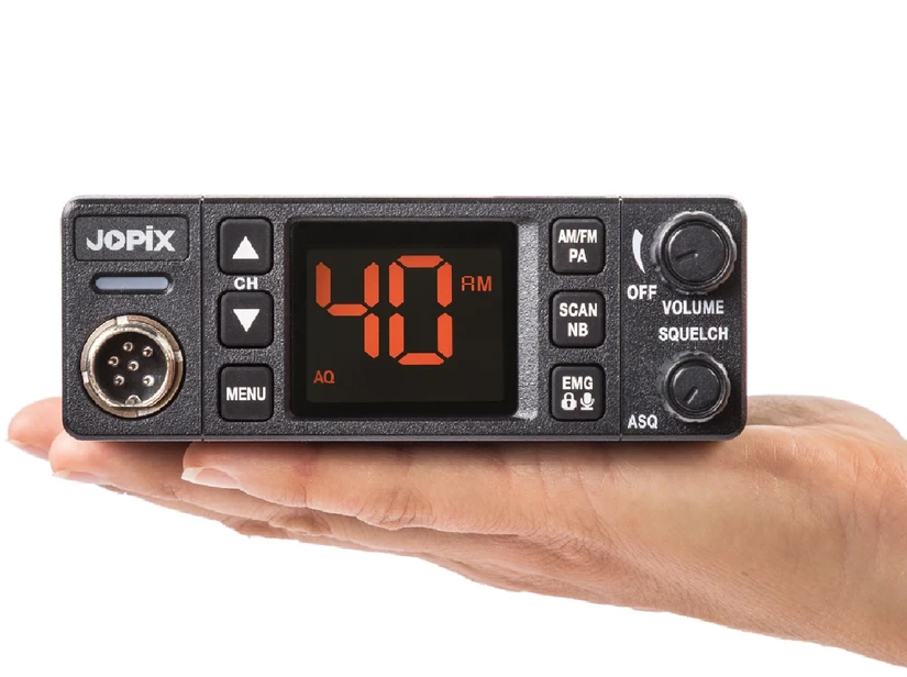 CB radijo stotelė JOPIX AT-606PRO ASQ, AM/FM, 4W, 12V-24V, PA, VOX, triukšmo slopintuvas