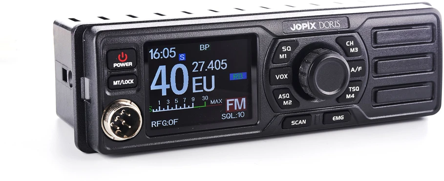 CB radijo stotelė JOPIX Doris 40CH, AM/FM, 4W, ASQ, Roger Beep, VOX, 12-24V