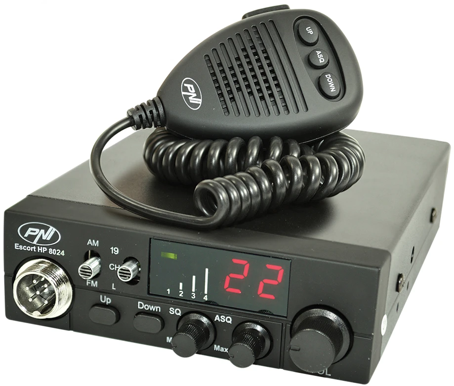 CB radijo stotelė PNI ESCORT CB 8024 ASQ + CB antena PNI ML160 su T941 laikikliu