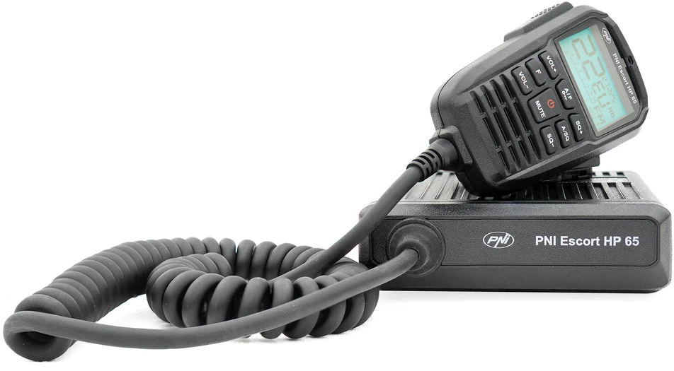 CB radijo stotelė PNI Escort HP 65 ASQ, multi-norm, RF Gain, ASQ, reguliuojamas SQ, 12 – 24 V cigarečių degiklio lizdas pridedamas