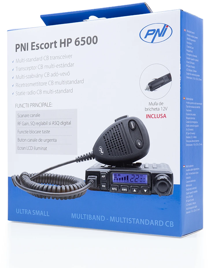CB radijo stotelė PNI Escort HP 6500 ASQ + CB antena PNI ML145 su magnetiniu pagrindu