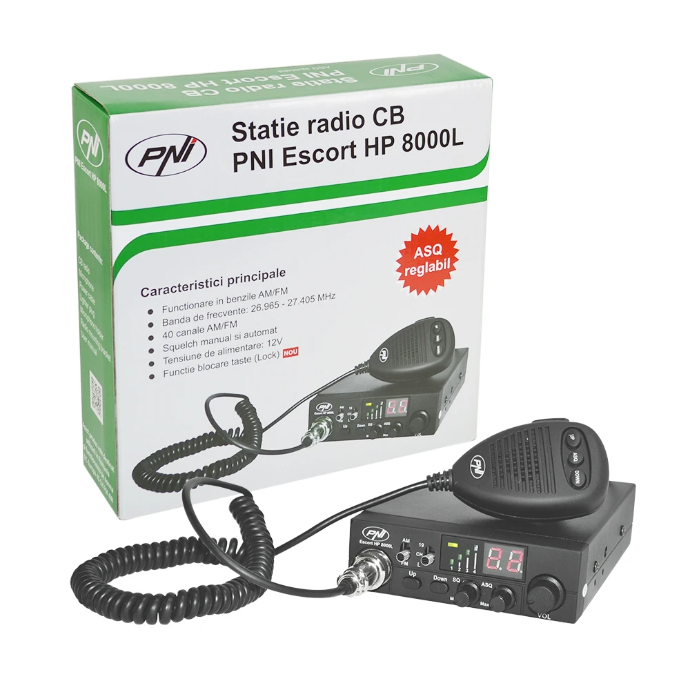 CB radijo stotelė PNI ESCORT HP 8000L ASQ + CB antena PNI S75 su magnetu