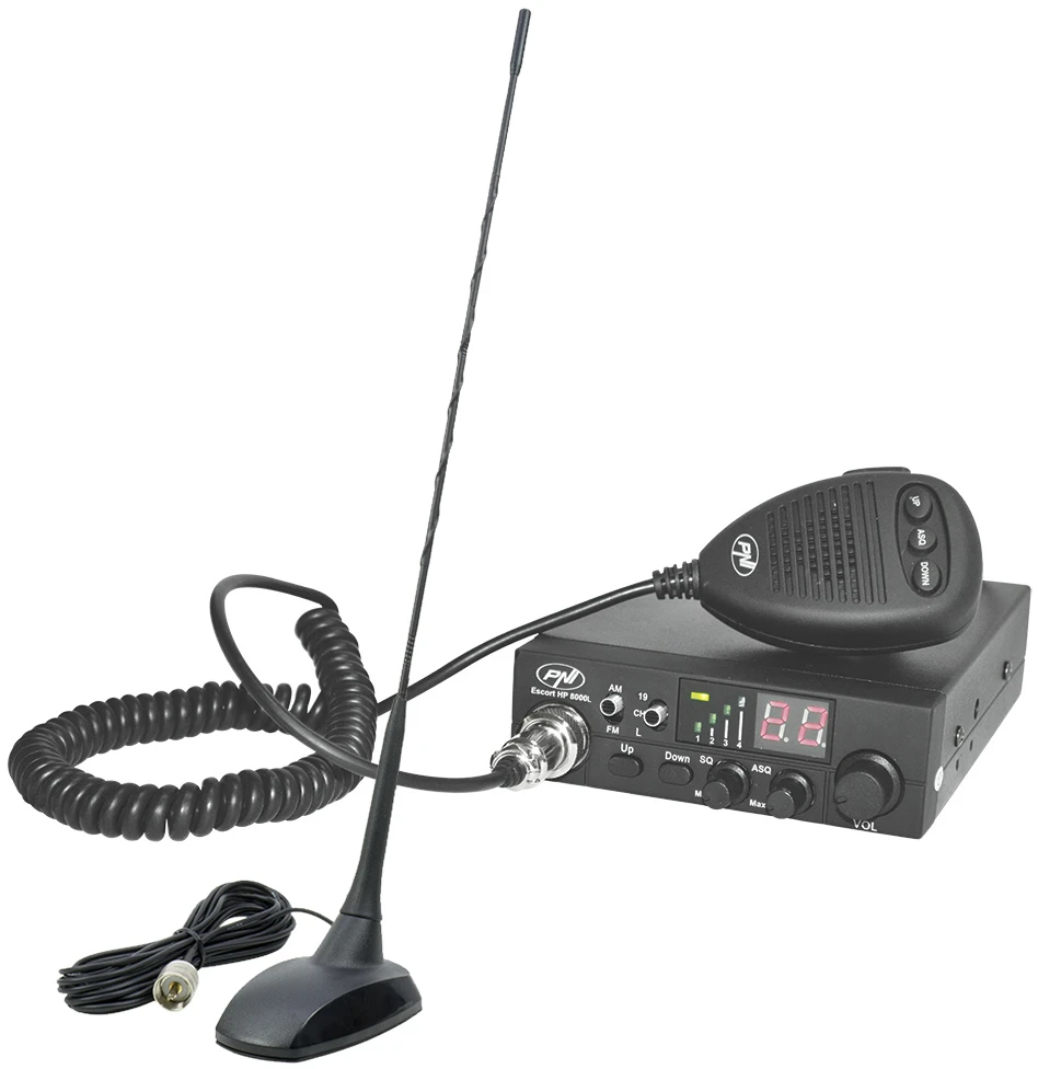 CB radijo stotelė PNI ESCORT HP 8000L ASQ + antena PNI Extra 48 su magnetu