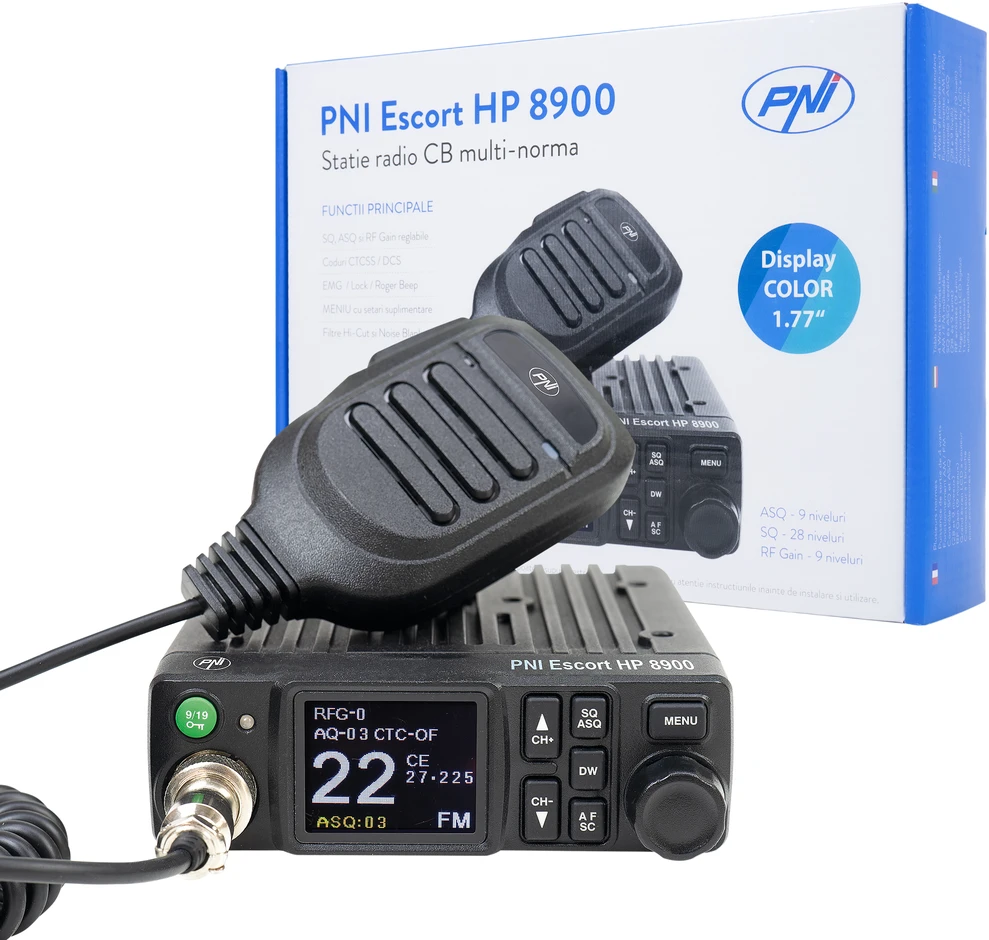 CB radijo stotelė PNI Escort HP 8900 ASQ, 12 V, RF stiprinimas, CTCSS-DCS, dvigubas stebėjimas