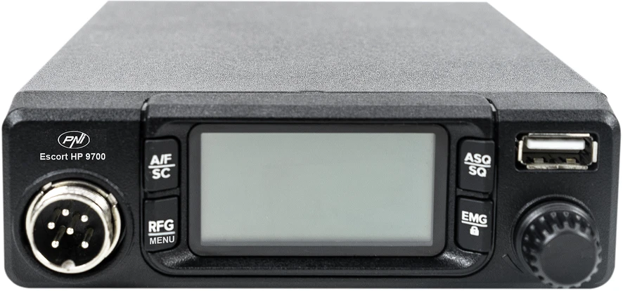 CB radijo stotelė PNI Escort HP 9700 USB, ANC, ASQ, 12V maitinimo šaltinis, pridedamas cigarečių degiklio kištukas