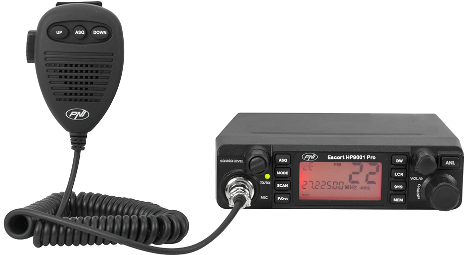 CB radijo stotelės komplektas PNI ESCORT HP 9001 PRO ASQ 12/24 V + CB antena PNI Extra 45 su magnetu