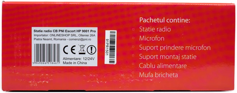 CB radijo stotelės komplektas PNI ESCORT HP 9001 PRO ASQ 12/24 V + CB antena PNI Extra 45 su magnetu