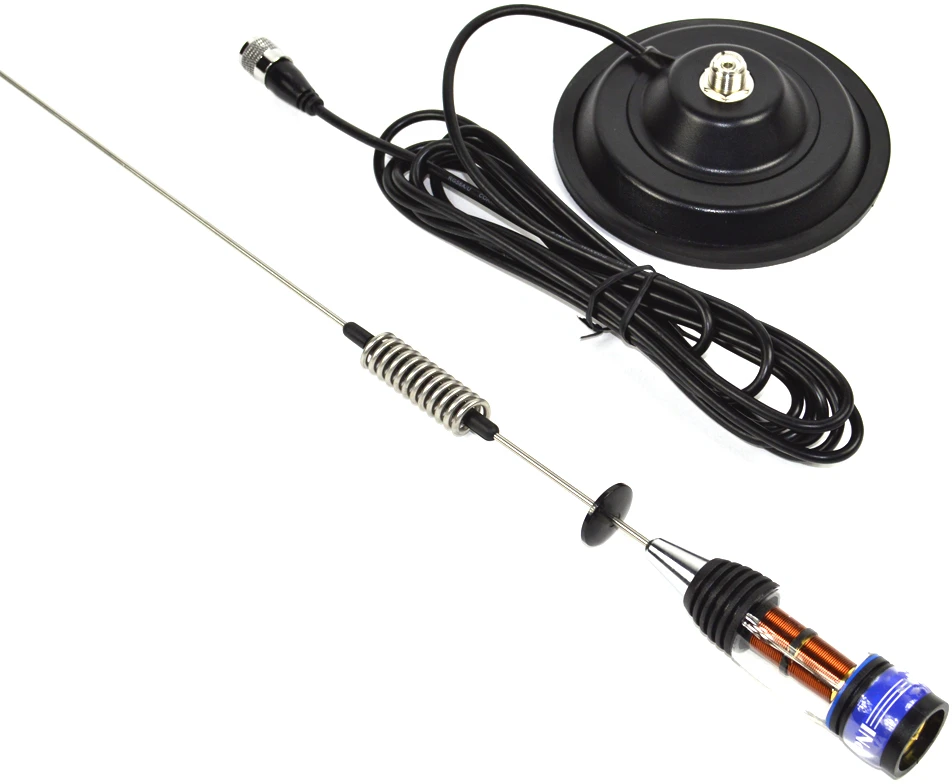 CB radijo stoties komplektas PNI ESCORT HP 9001 PRO ASQ, reguliuojamas, AM-FM, 12V, 4W + CB antena PNI ML70 26-30MHz, 200W, 70cm, komplekte 145 mm magnetinis pagrindas