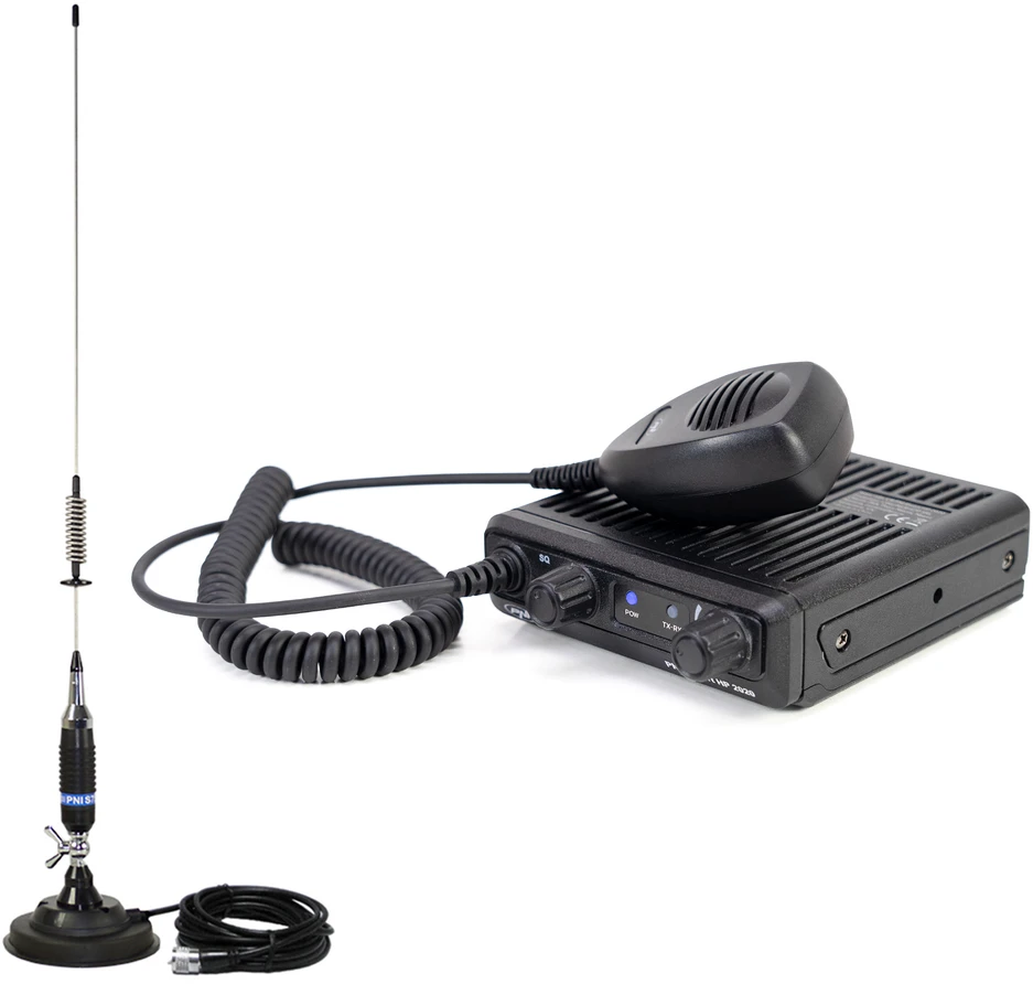 CB radijo stoties komplektas PNI Escort HP 2020 vieno kanalo 22 su CB antena PNI S75 su magnetu