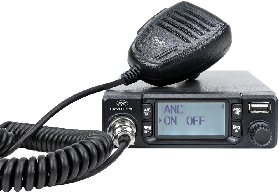CB radijo stoties komplektas PNI Escort HP 9700 USB ir CB antena PNI Extra 48 su magnetiniu pagrindu