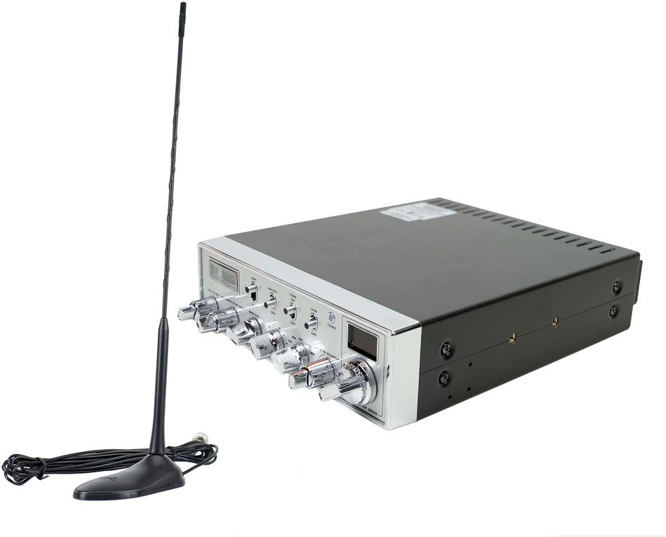 CB radijo stoties komplektas Super Star-3900, AM/FM/USB/CW/PA, 12V, ASQ su CB antena PNI Extra 45 su magnetu