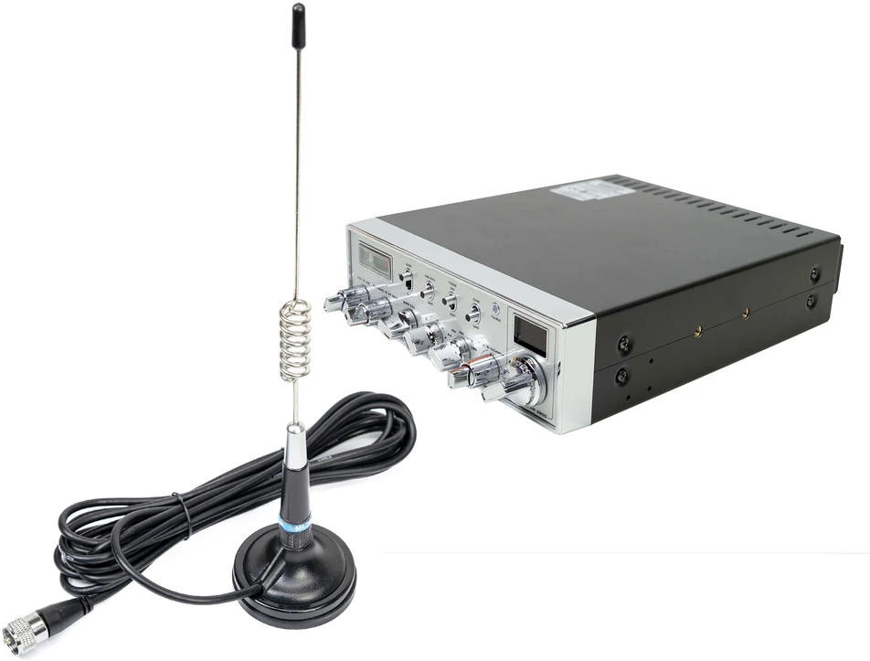 CB radijo stoties komplektas SUPER STAR-3900 AM/FM/USB/CW/PA, 12V, ASQ su CB antena PNI ML29 su magnetu