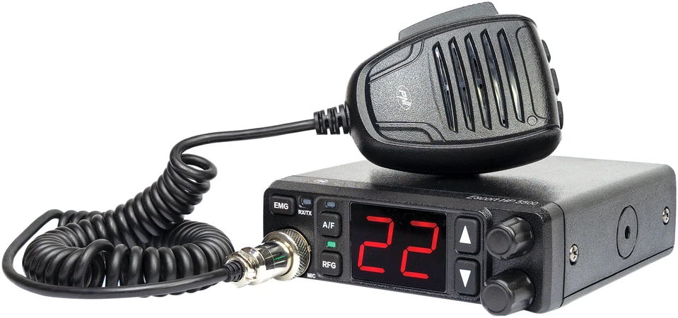 CB radijo stoties rinkinys PNI Escort HP 5500, 4W, 12V/24V, ASQ ir CB antena PNI Extra 40, SWR 1.0, stiklo pluoštas, su magnetu