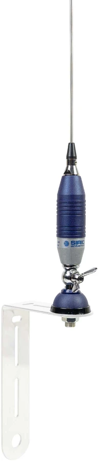 CB Sirio SUPER 9 antenos komplektas su tvirtinimo elementu, 155 cm ilgio, su pridedamu „Sticky Pad Flag“