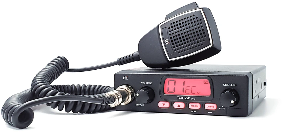 CB TTi TCB-550 EVO radijo stotelė su automatiniu triukšmo slopinimu ir VOX funkcija