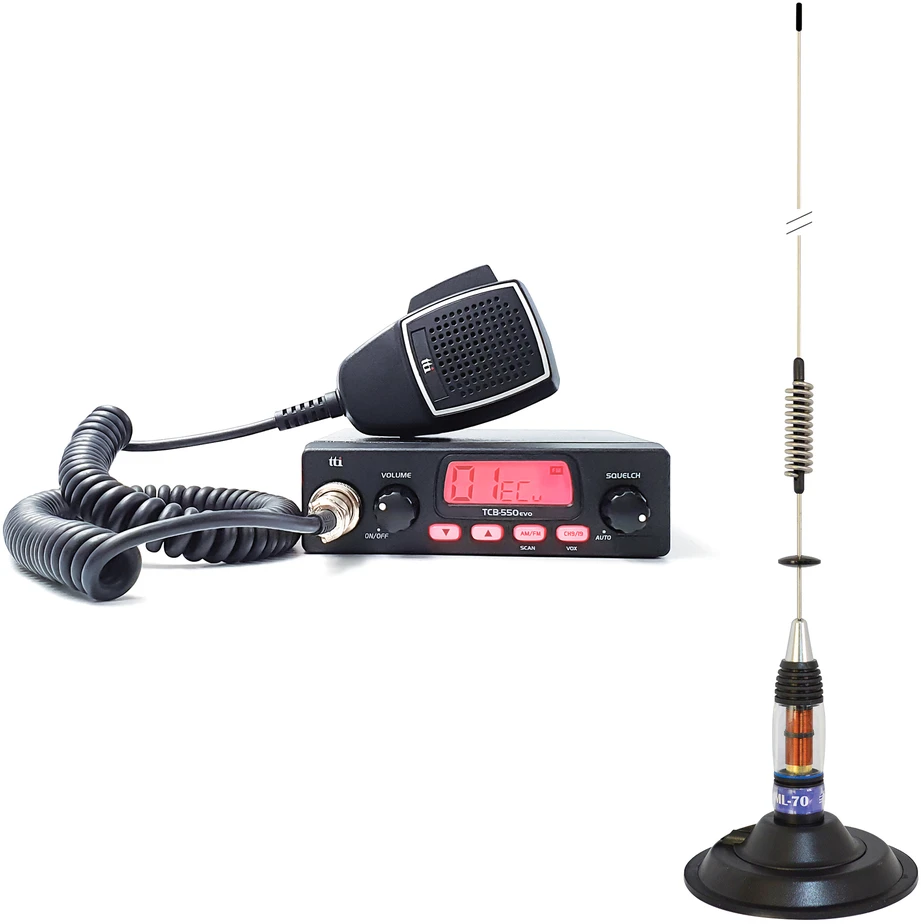CB TTi TCB-550 EVO radijo stoties komplektas + PNI ML70 antena su magnetu