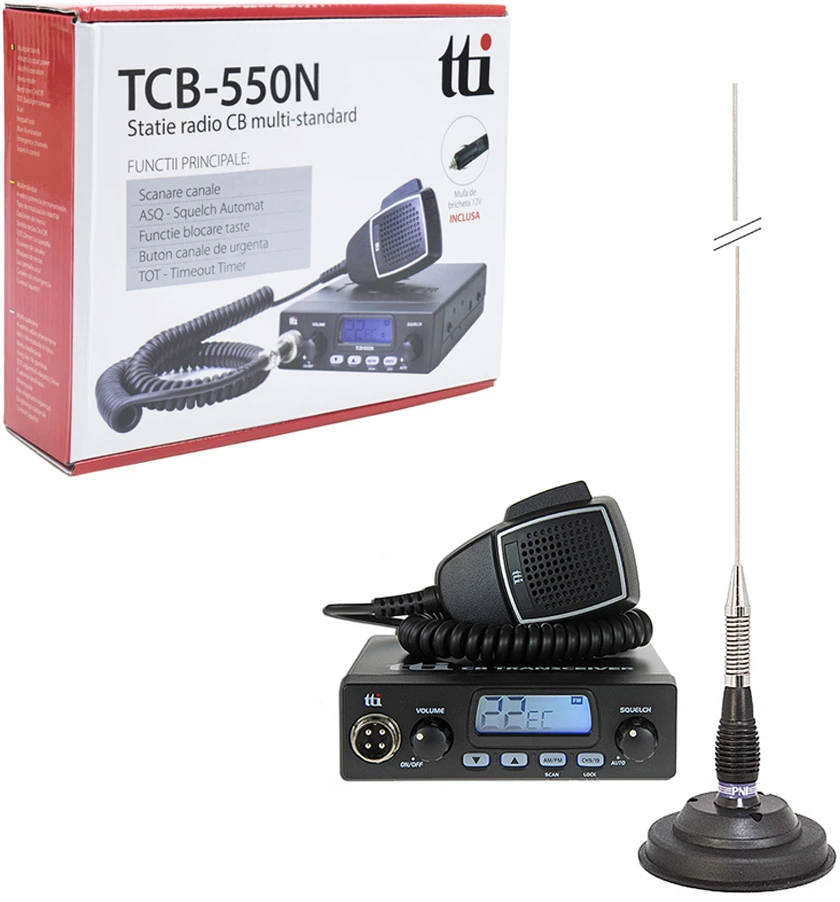 CB TTi TCB-550 radijo stoties komplektas + PN100 ML100 antena