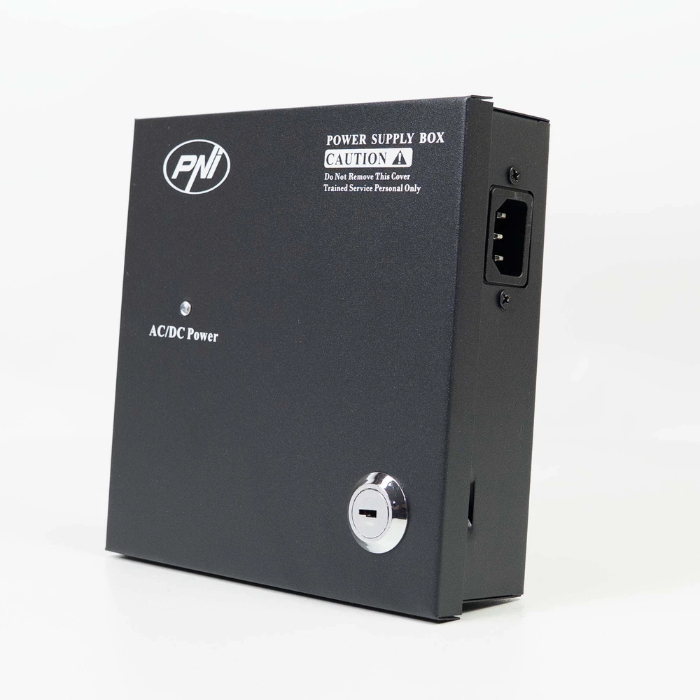 CCTV maitinimo šaltinis PNI STC52 12V, 5A, 60W, 4 išėjimai, metalinėje dėžutėje