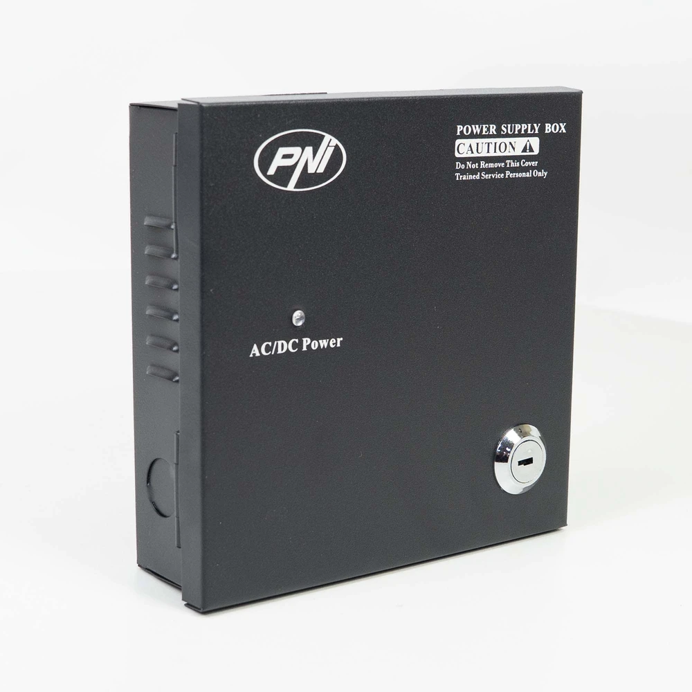 CCTV maitinimo šaltinis PNI STC52 12V, 5A, 60W, 4 išėjimai, metalinėje dėžutėje