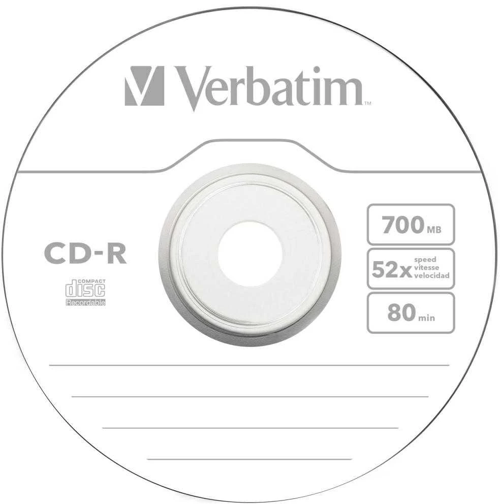 Kompaktinis diskas Verbatim CD-R 52x 700MB Extra protection 100 vnt.