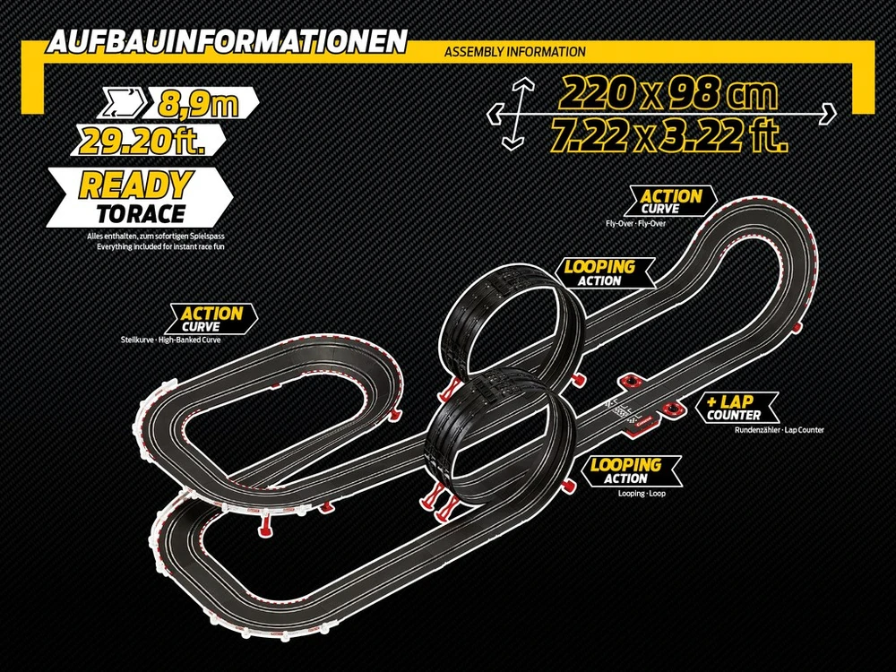 Žaislinė lenktynių trasa Carrera Go DTM 8,9 m