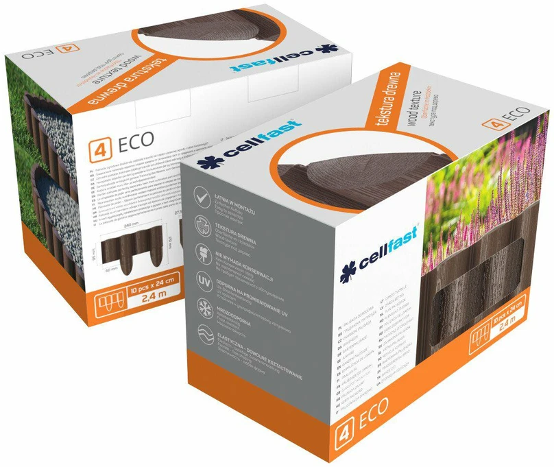 Palisada „Cellfast ECO“ sodo tvora 2,4 m, antracito spalvos