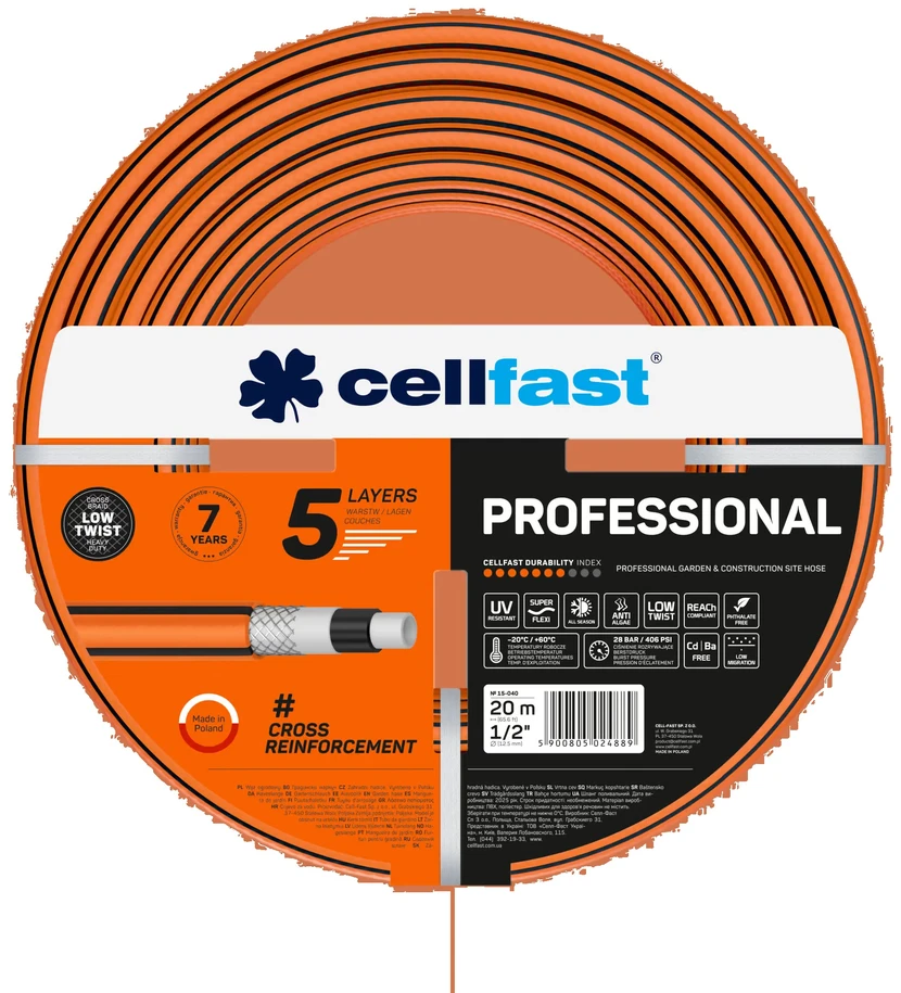 CELLFAST SODININKO ŽARNA PROFESSIONAL 1/2″ 50m