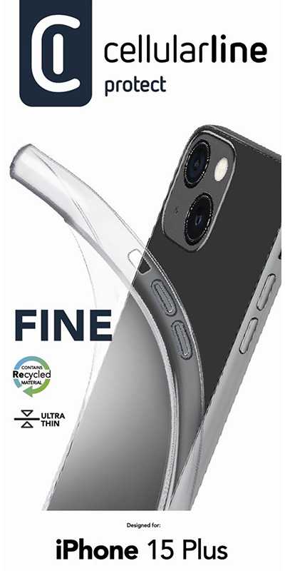Cellular Line Cellularline Fine - dėklas Apple iPhone 15 Plus Transparent