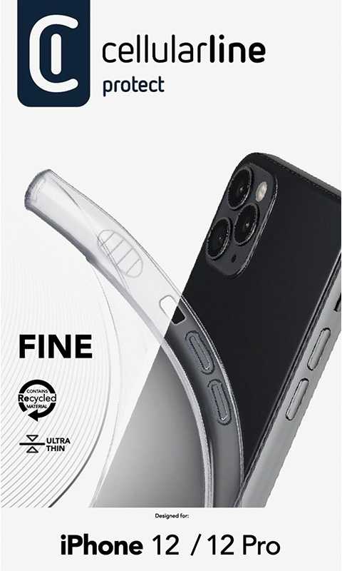 Cellular Line Cellularline Fine - dėklas skirtas Apple iPhone 12 / Apple iPhone 12 Pro Transparent