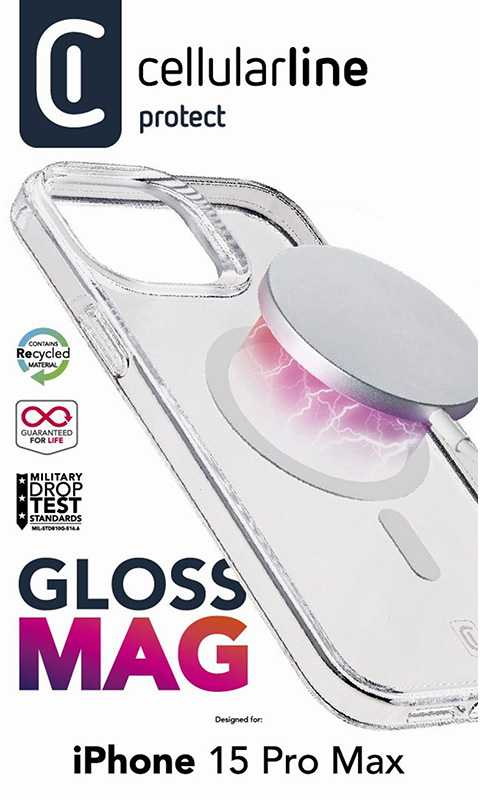 Cellular Line Permatomas dėklas iPhone 15 Pro Max, Cellularline Gloss Mag