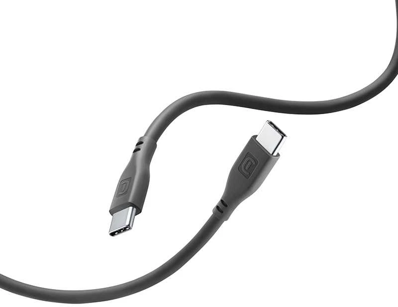 „Cellular Line Cellularline Soft Cable“ – USB-C į USB-C laidas, 1,2 m, juodas
