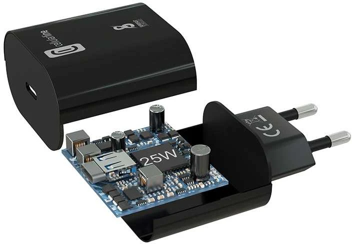 „Cellular Line“ „Cellularline“ – itin greitas USB-C įkroviklis, 25 W (skirtas „Samsung“) (juodas)