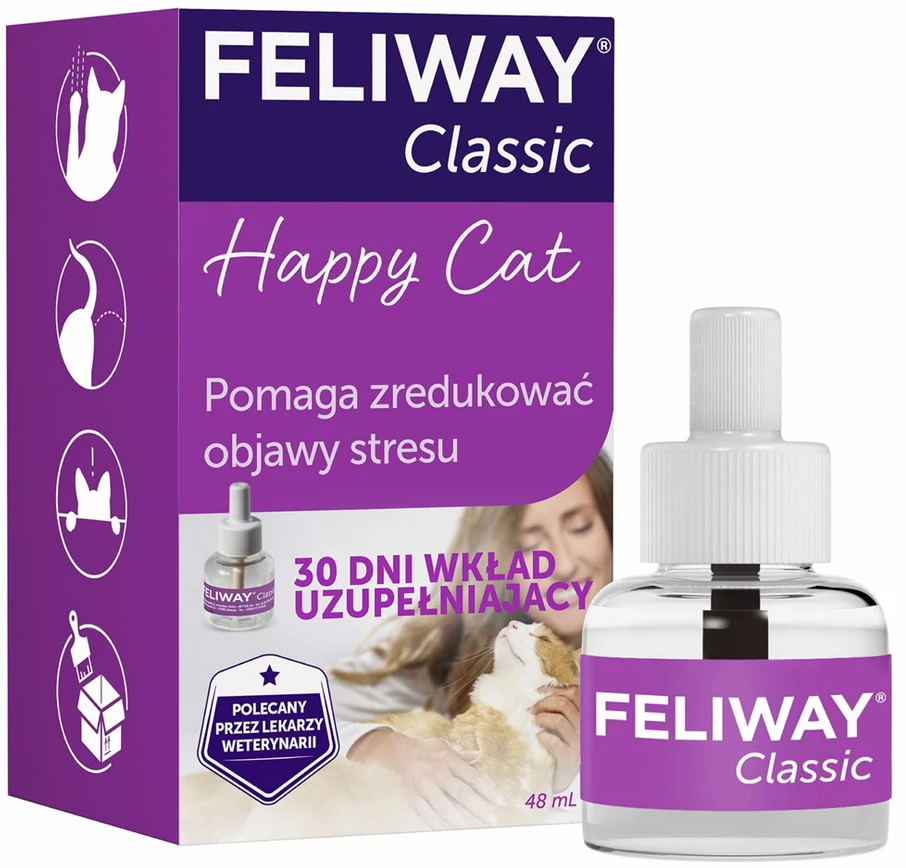 Feliway Classic papildymo pakuotė ir 48 ml buteliukas