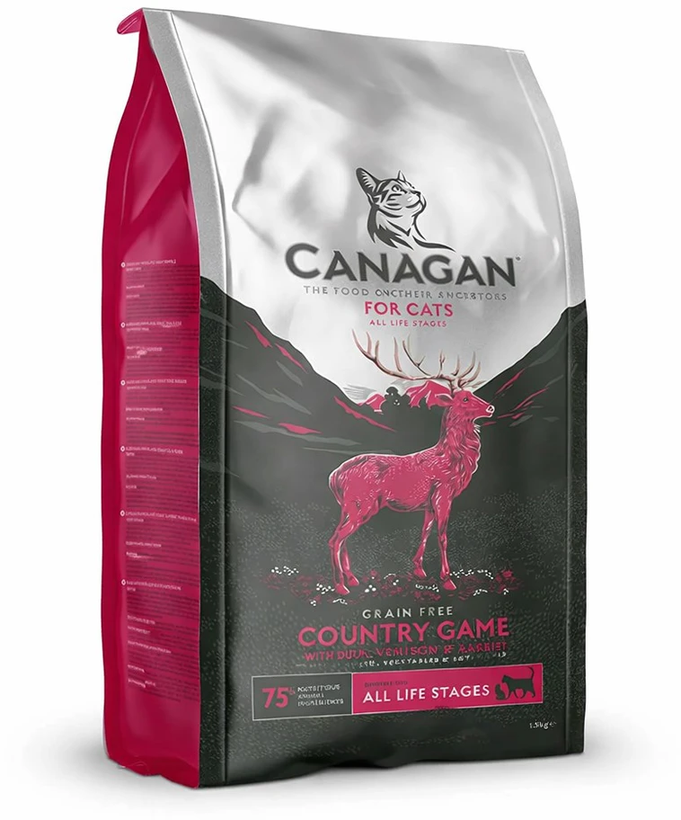 Maisto produktai - Canagan Country Game sausas kačių maistas 1.5kg, be glitimo, 37.5% baltymų
