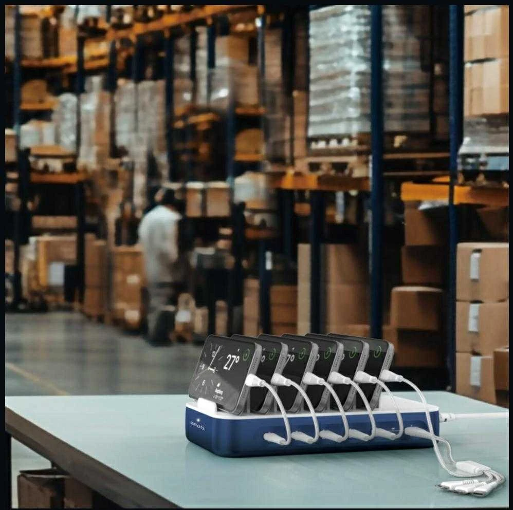 Įkrovimo stotelė 4smarts Team 100W su laidų komplektu, tamsiai mėlyna