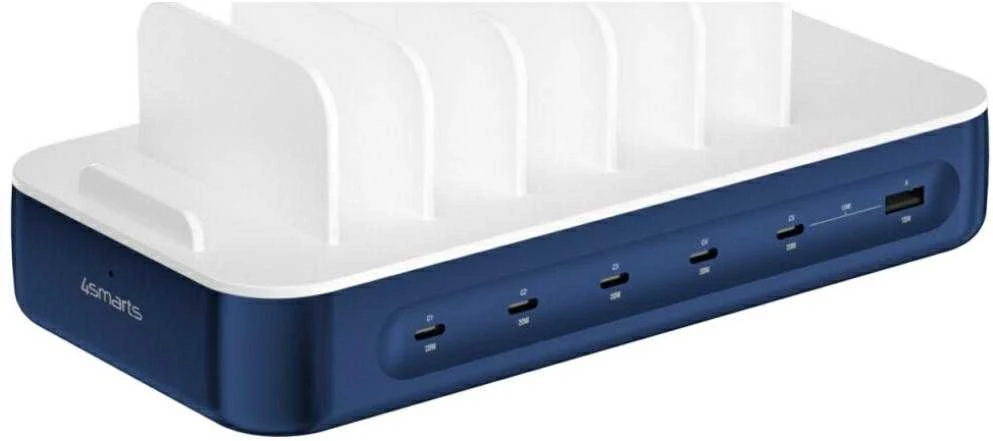 Įkrovimo stotelė 4smarts Team 100W su laidų komplektu, tamsiai mėlyna