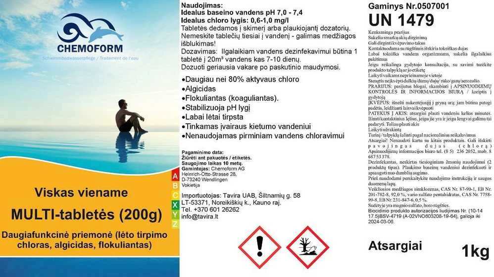 Chemoform Viskas viename MULTI-tabletės (200g), 1kg