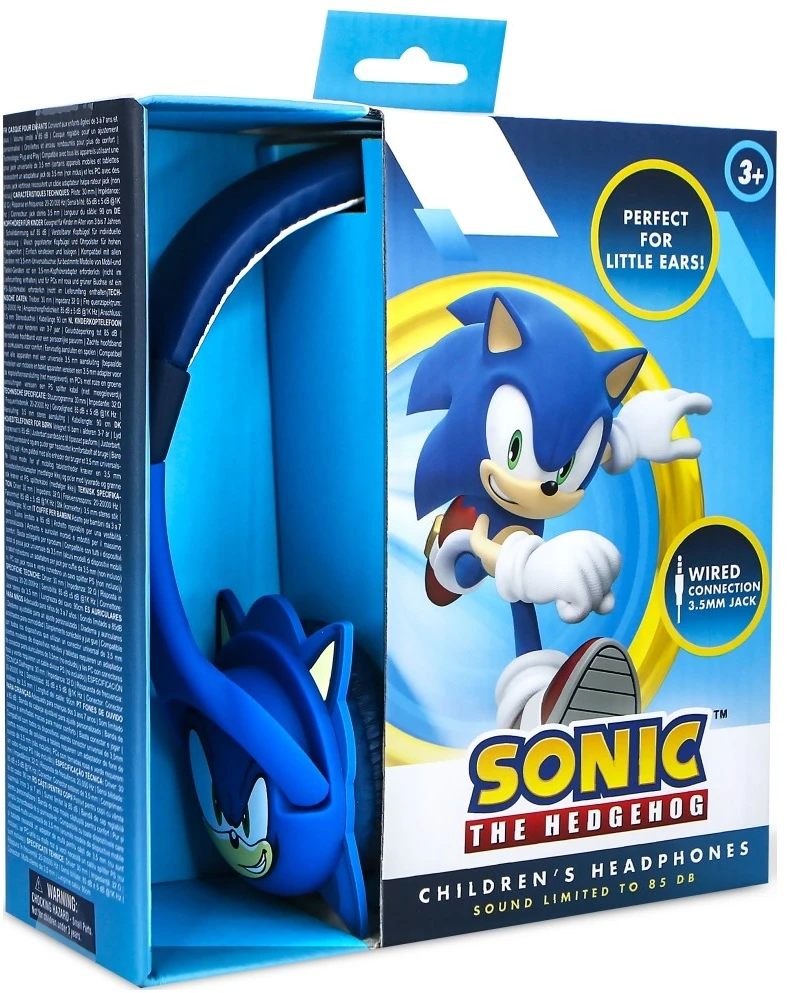 Otl Technologies Vaikiškos Ausinės OTL Sonic the Hedgehog su guminėmis ausimis