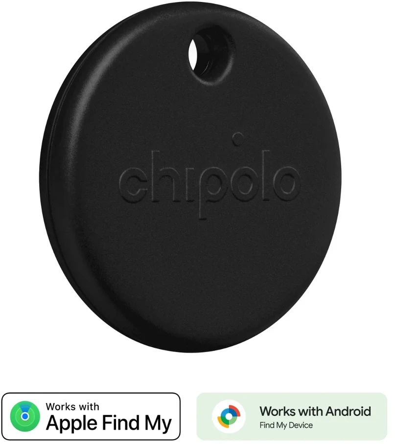Chipolo POP – „Bluetooth“ sekiklis su keičiama baterija, skirtas „iOS“ ir „Android“, Juodas