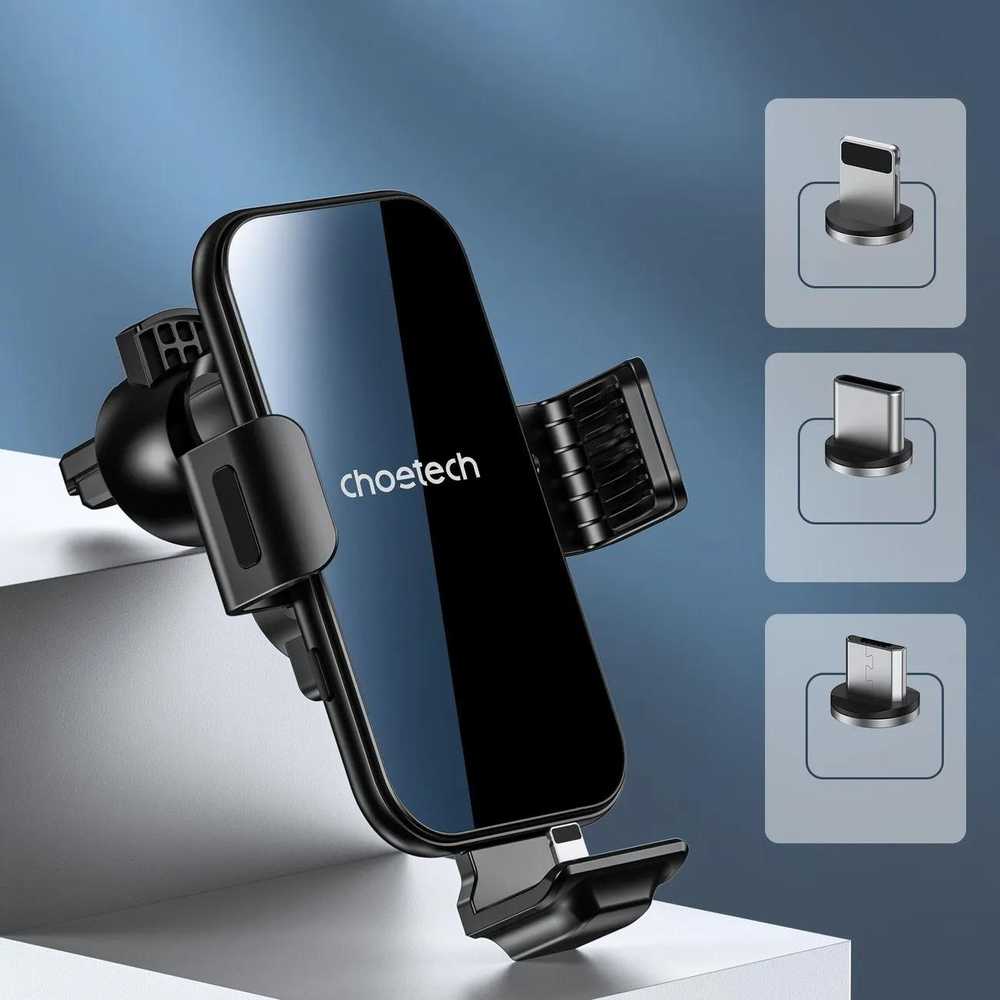 Automobilinis laikiklis-įkroviklis Choetech 15W Electric Car Wireless Charger With Magnetic Head T201-F juodas