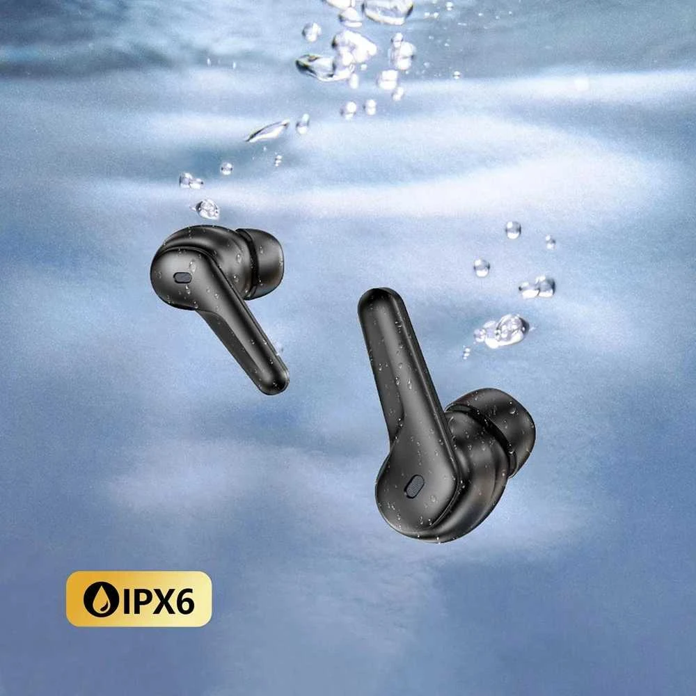 Choetech BH-T17 belaidės TWS ANC ENC IPX6 ausinės – juodos spalvos