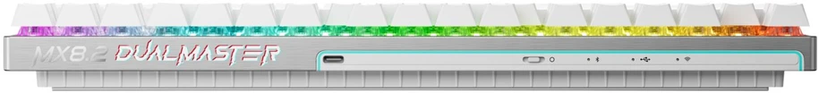 CHR CHERRY MX 8.2 Pro TMR Belaidė klaviatūra Žaidimams USB + RF belaidė + Bluetooth QWERTZ Vokiečių Sidabras, Balta