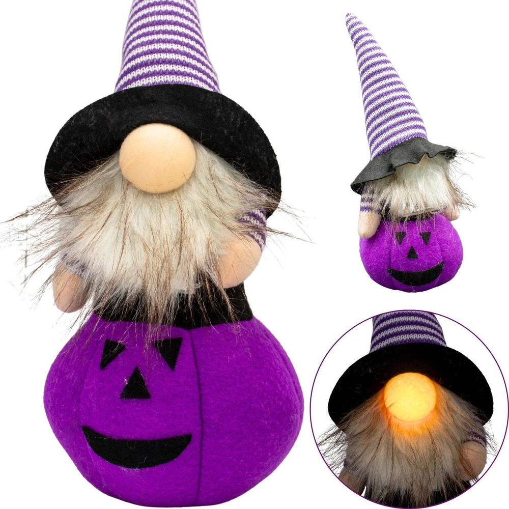 Christmas Decoration Dekoratyvinė figūra ant moliūgo 25 cm violetinė