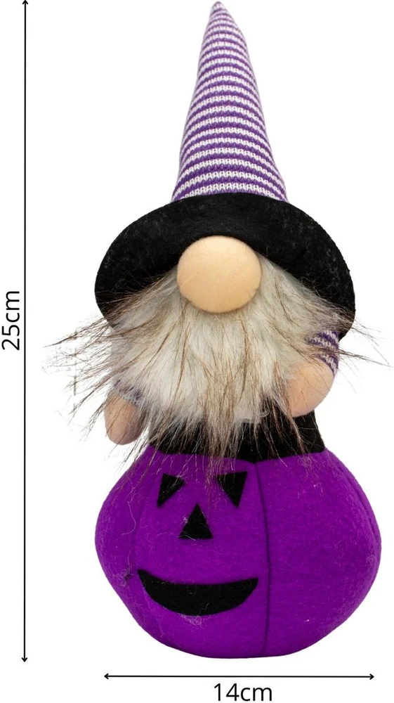 Christmas Decoration Dekoratyvinė figūra ant moliūgo 25 cm violetinė