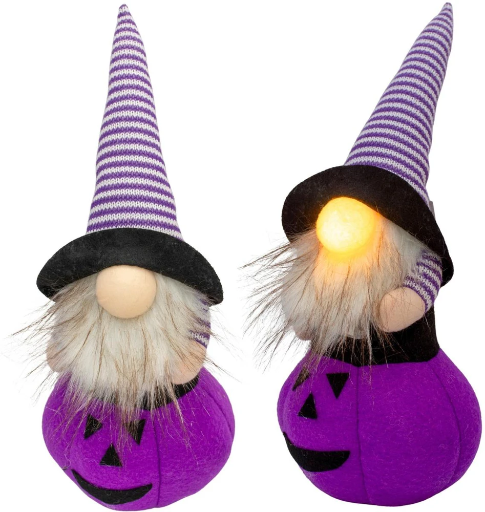 Christmas Decoration Dekoratyvinė figūra ant moliūgo 25 cm violetinė