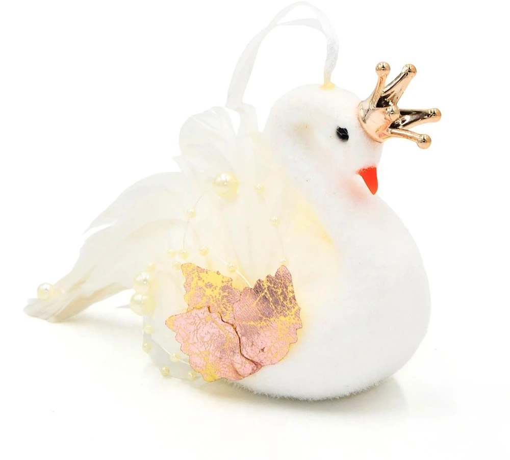 Christmas Decoration kabantis dekoratyvinis gulbės papuošalas 17 cm